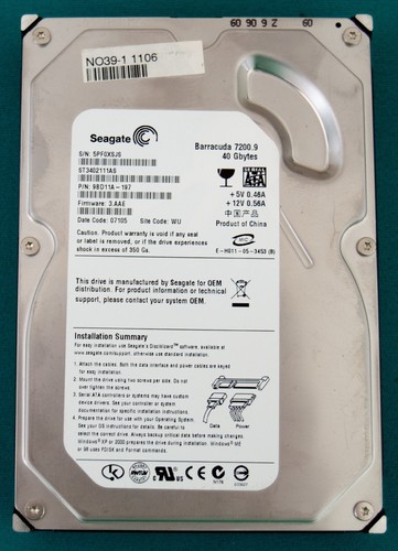 40gb sata 5 hdd - -,