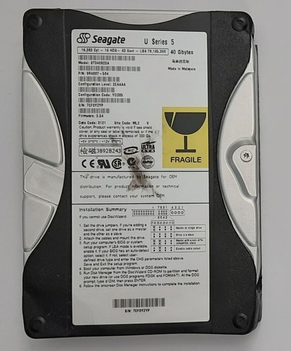 Seagate st340823a ide - seagate,