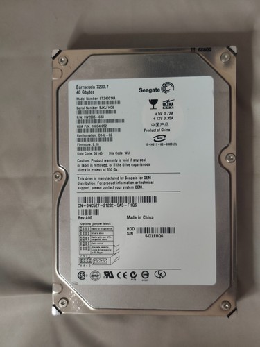 Seagate barracuda 40gb - 40gb, 3.5"