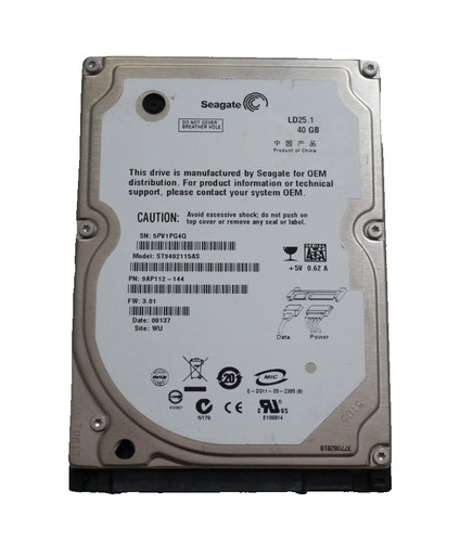 Seagate 40gb 5400rpm hdd - seagate,