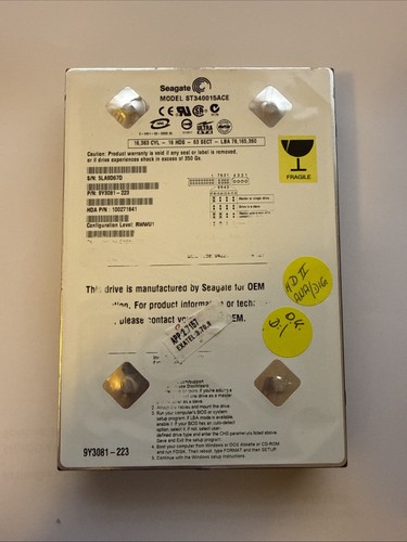 Vintage seagate st340015ace - vintage,